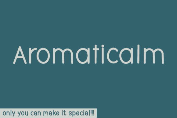 Aromaticalm: A Handwritten Font for Editorial Design
