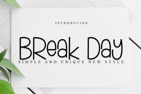 Break Day: A Handwritten Font for Modern Branding