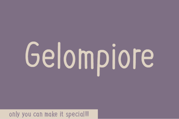 Gelompiore: A Natural Handwritten Font for Creative Projects