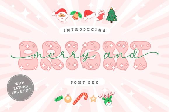 Merry and Bright Duo: A Festive Typeface for Holiday Branding