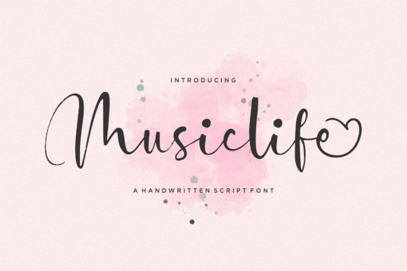 Musiclife: A Handwritten Script Font for Web Design