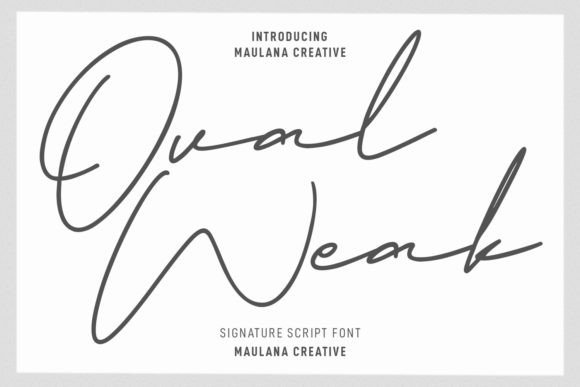Ovalweak Script Font for Handmade Creations