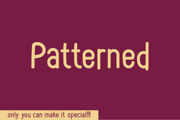 Patterned Font for Web Design and Brand Identity