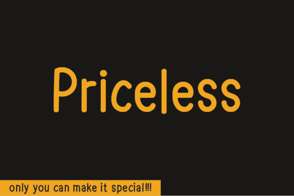 Priceless Handwritten Font for Craft Projects