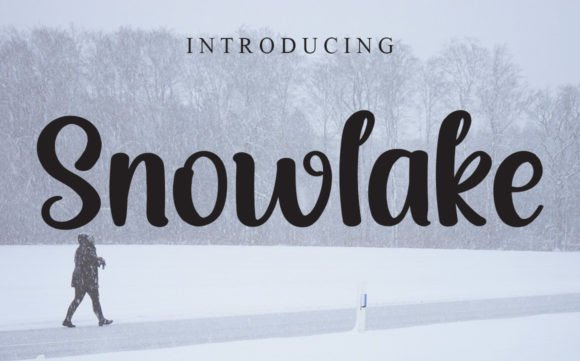 Snowlake Font for Romantic Campaign Designs